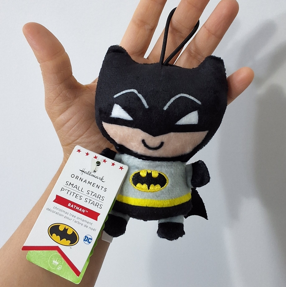 Hallmark DC Comics Batman Plush Fabric Christmas Ornament, New With Tag